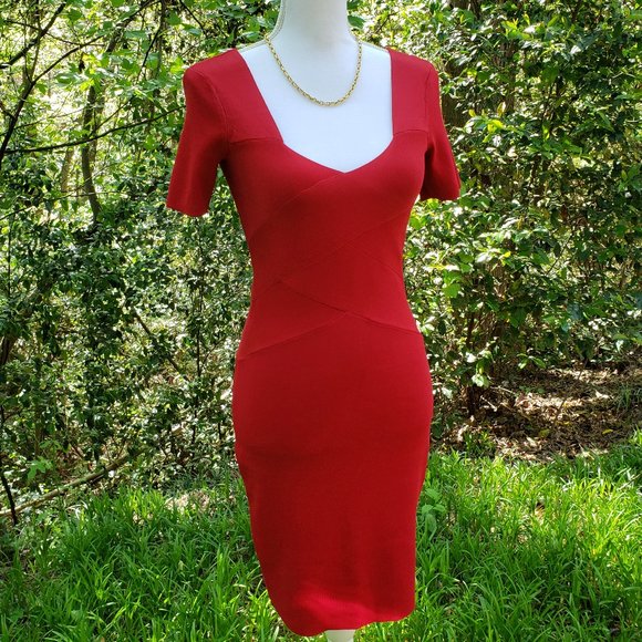 A/X ARMANI EXCHANGE Bodycon Dress in Red Size Large Brand New with Tags NWT - Picture 3 of 11
